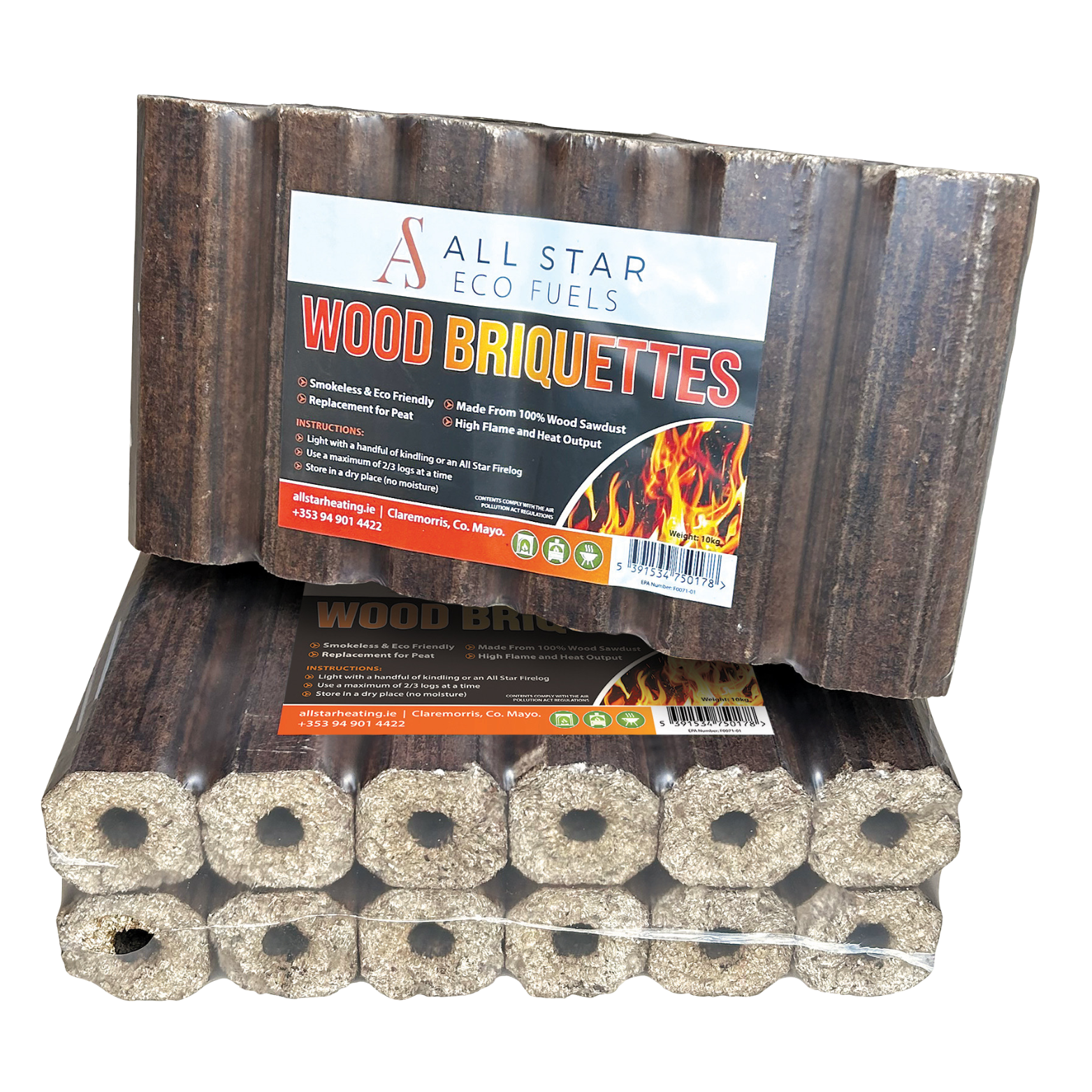 10KG Wood Briquettes - Full Pallet