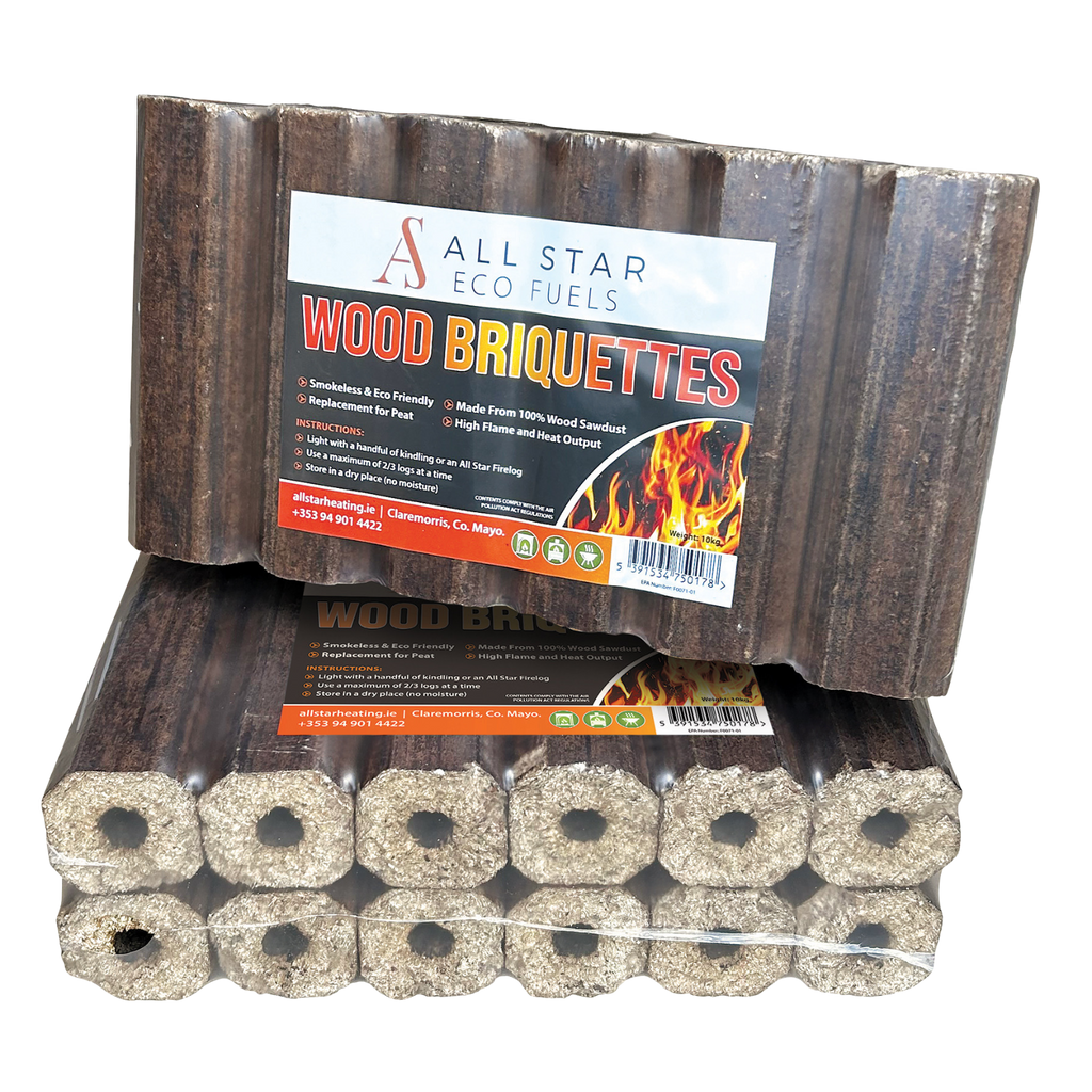 10KG Wood Briquettes - Half Pallet