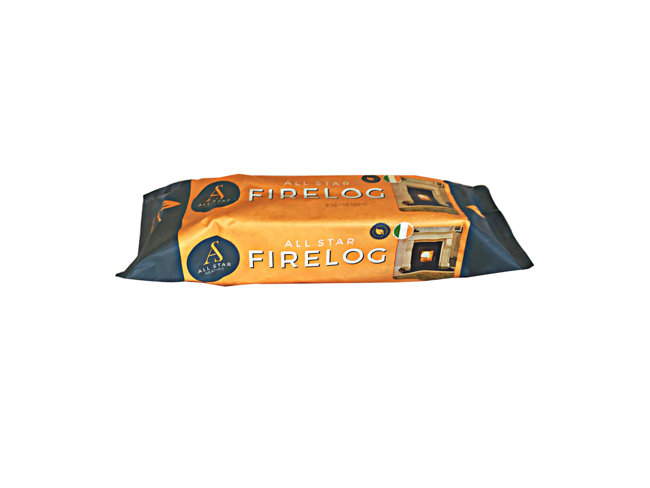Image of All Star Fire log in its paper wrapper