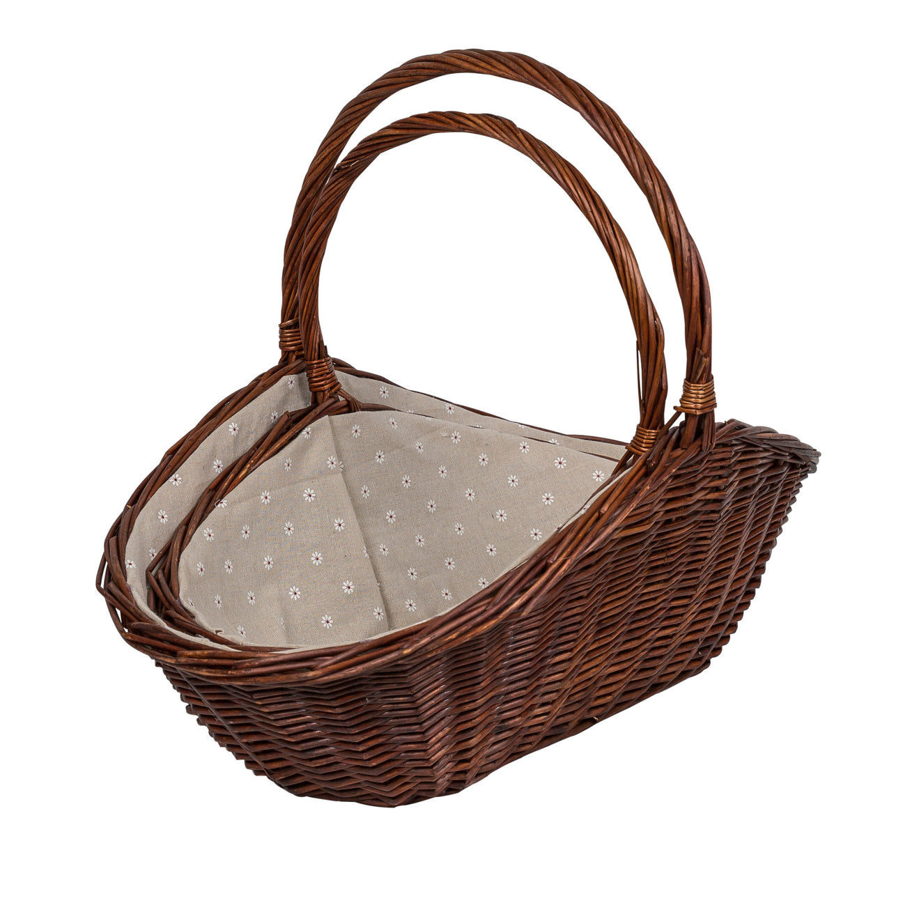Image of a large and small wicker basket as a set