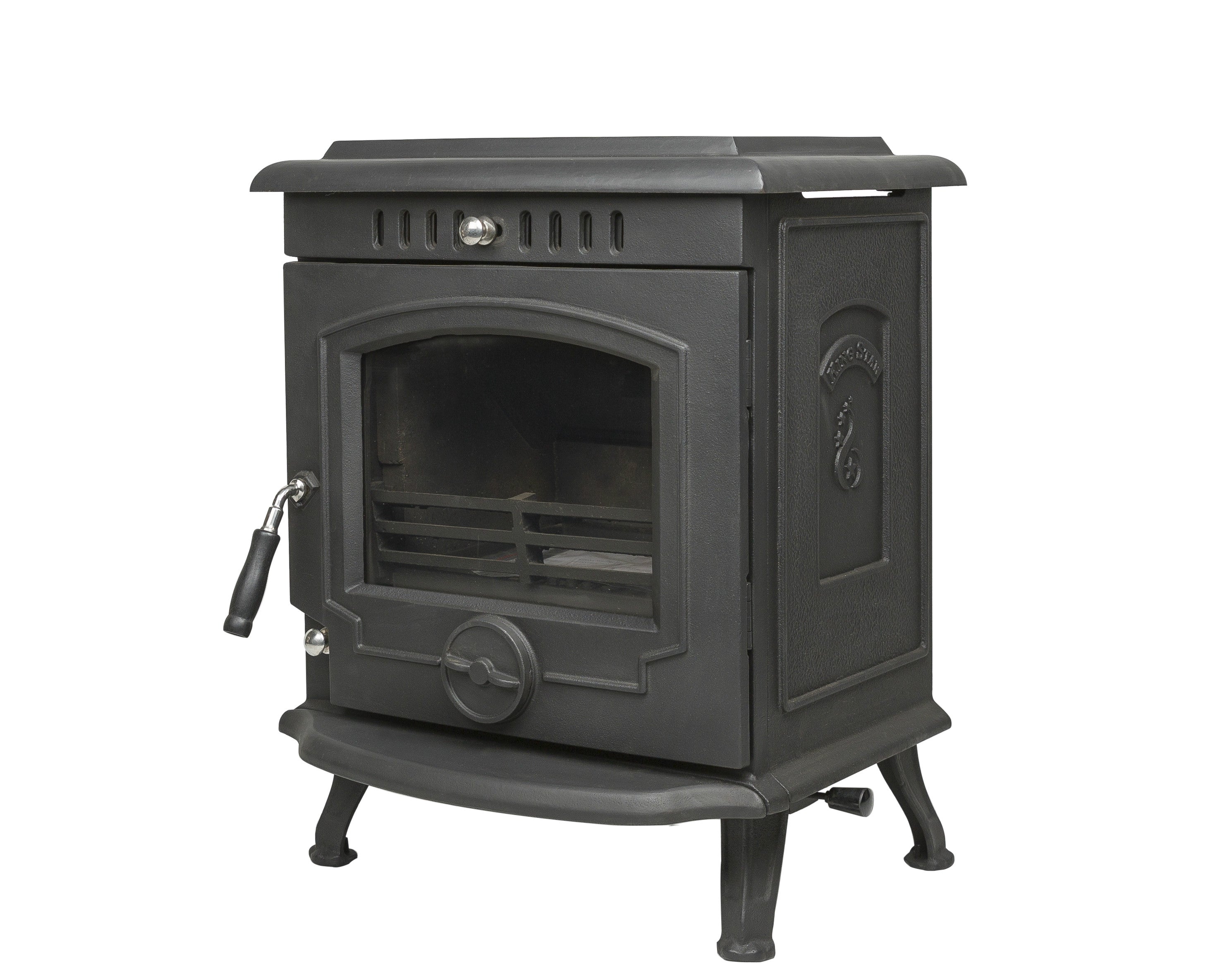 A side image of The Fraser Free Standing Stove 