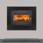 Image of Shannon Eco Stove set in granite frame