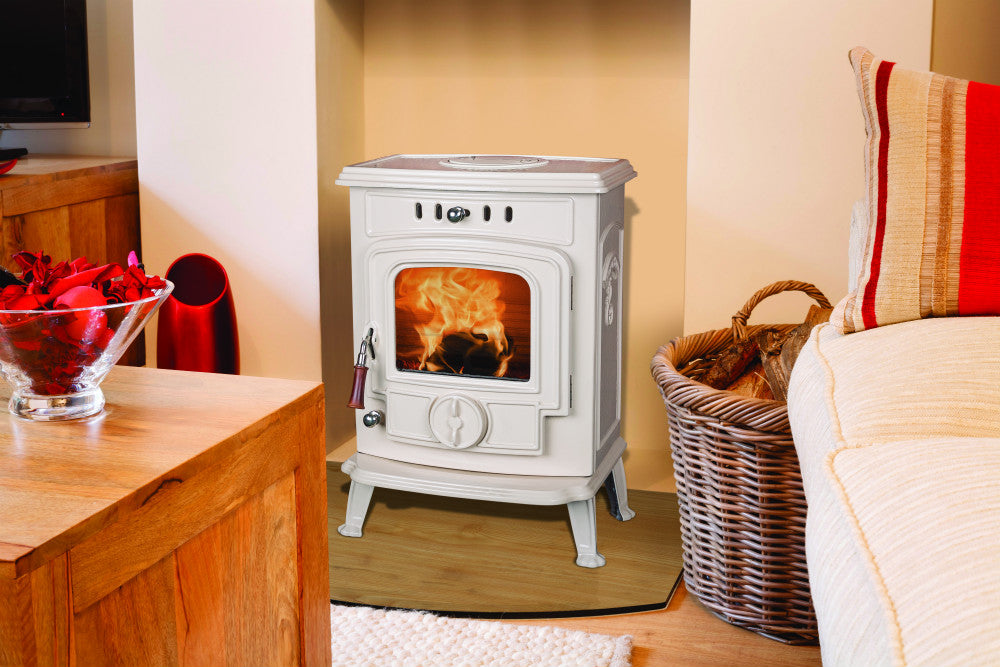 Image of Robin 5 kW Free Standing Stove in cream enamel