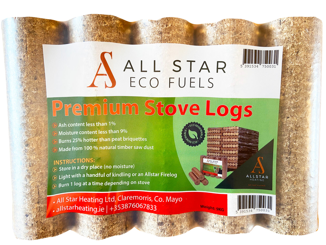 Image of All Star Premium Stove Logs 9KG PACK